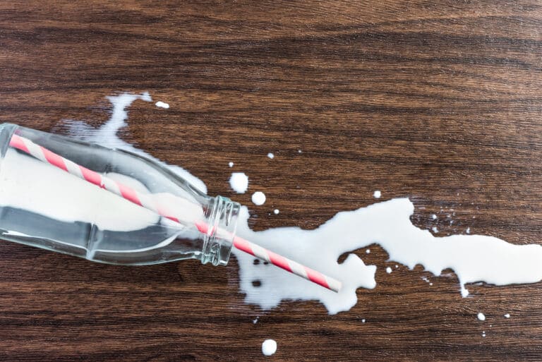 how to clean composite decking- spilled milk