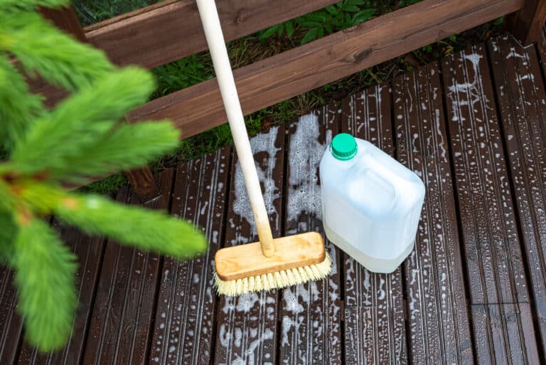 how to clean composite decking- spot clean