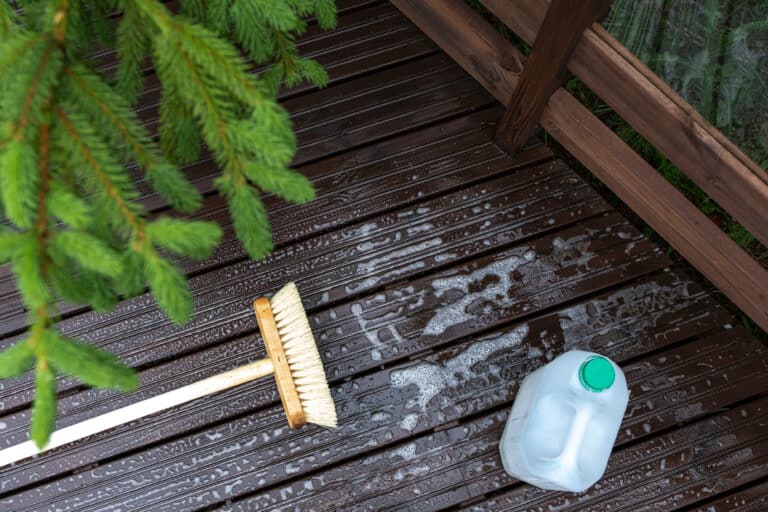 how to clean a composite deck soapy water