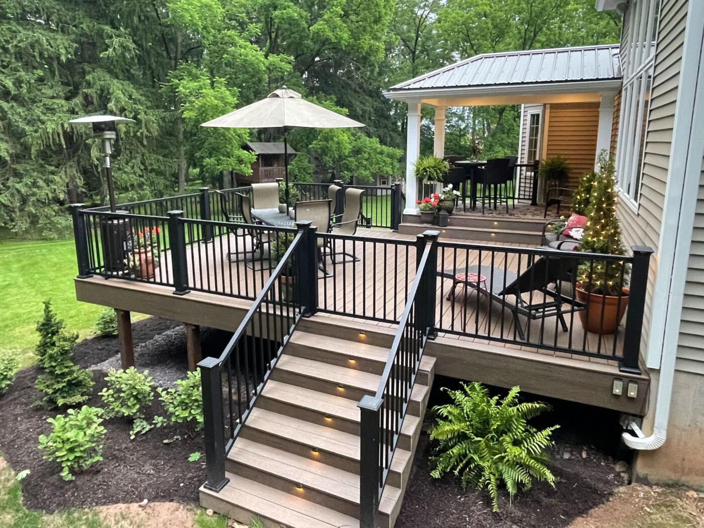a full deck rebuild in Conyngham, PA by Upper Dauphin Vinyl Products