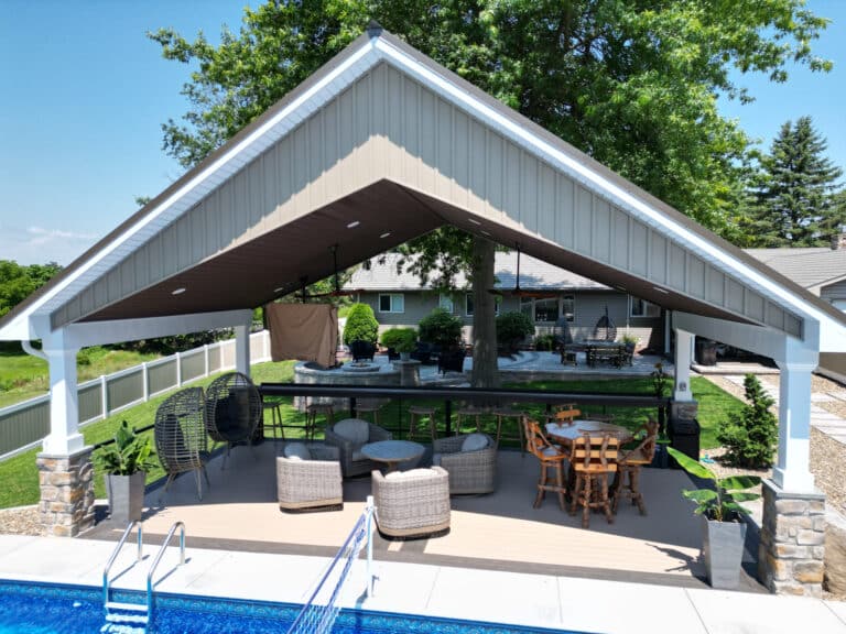 pool pavilion and deck
