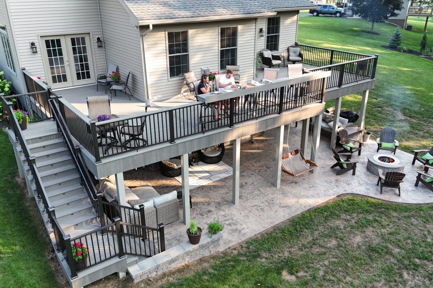 custom deck installation in Millersburg PA by Upper Dauphin Vinyl Products