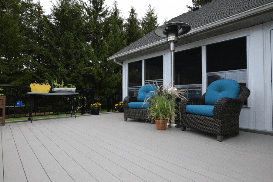 a clean new deck with seats on it in columbia pa