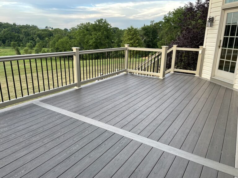 a grey deck with beige lines running though it in york pa