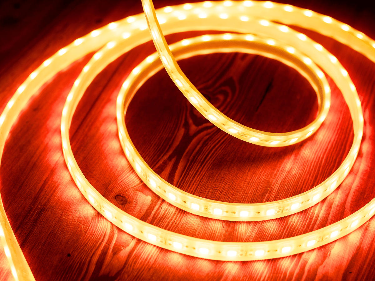 LED strip lights as a deck lighting idea