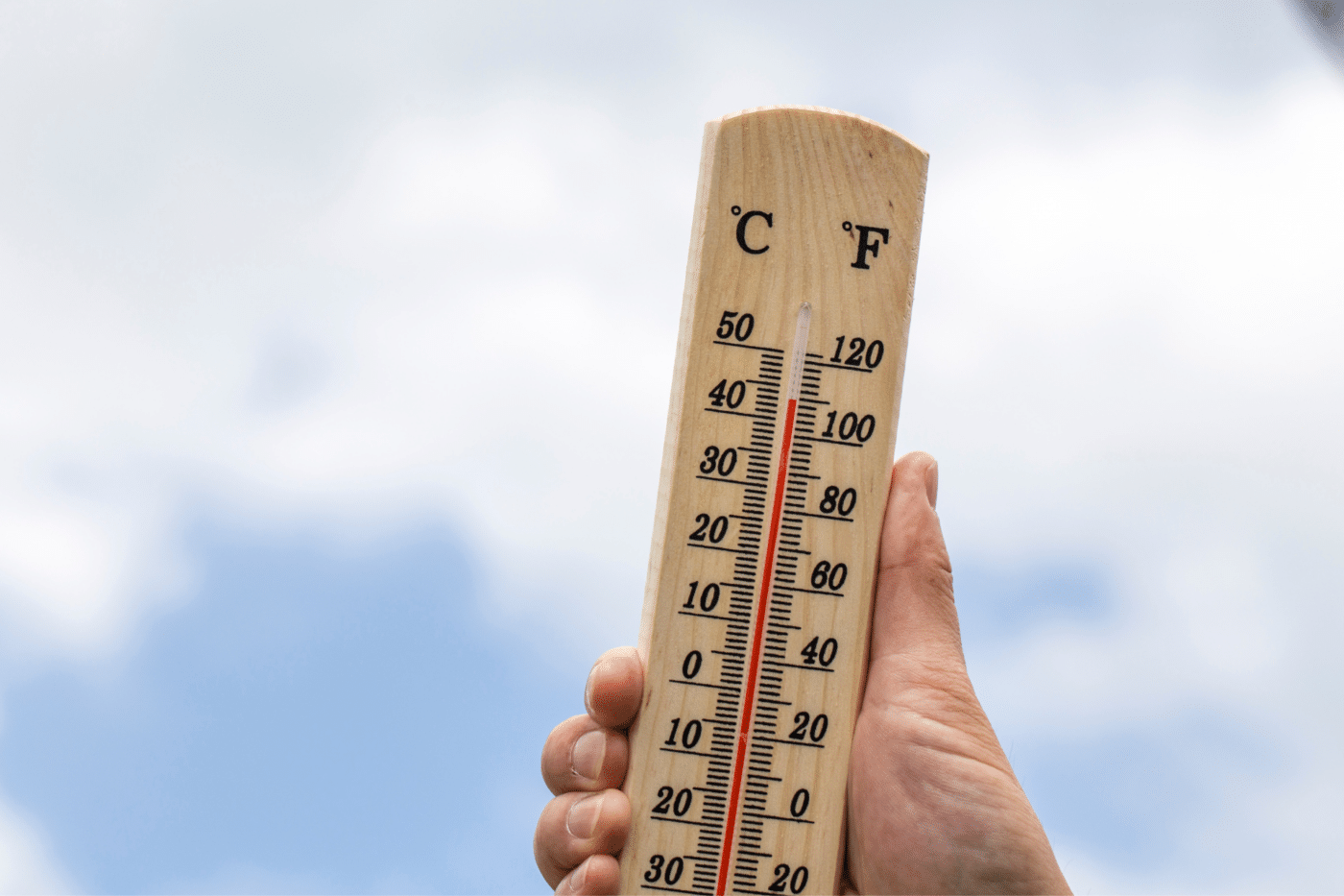 Thermometer in the sun