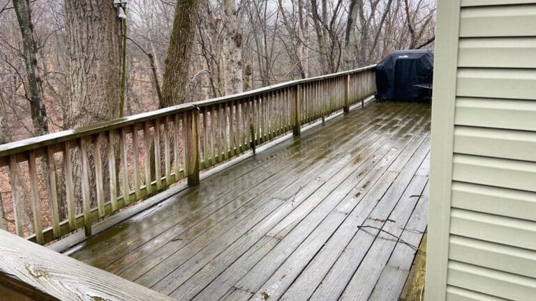 decayed wooden decking