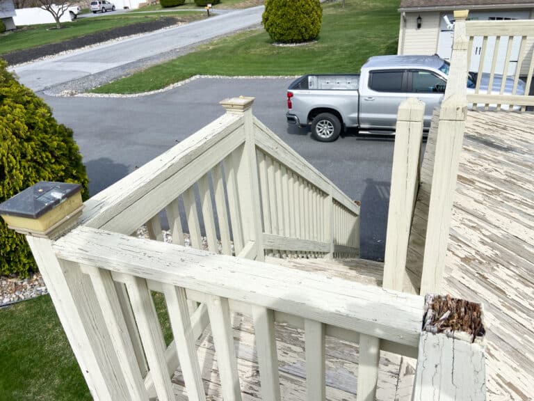 rotting wooden deck