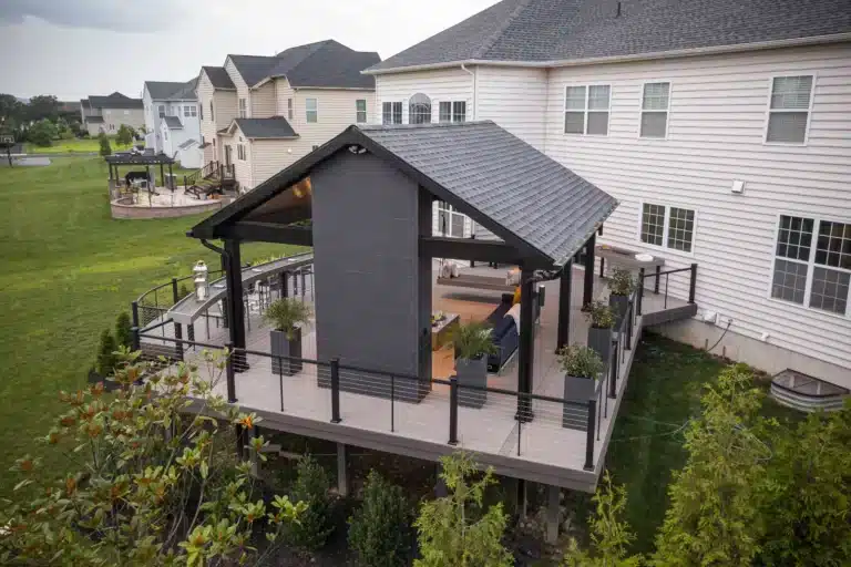 vinyl deck with pergola