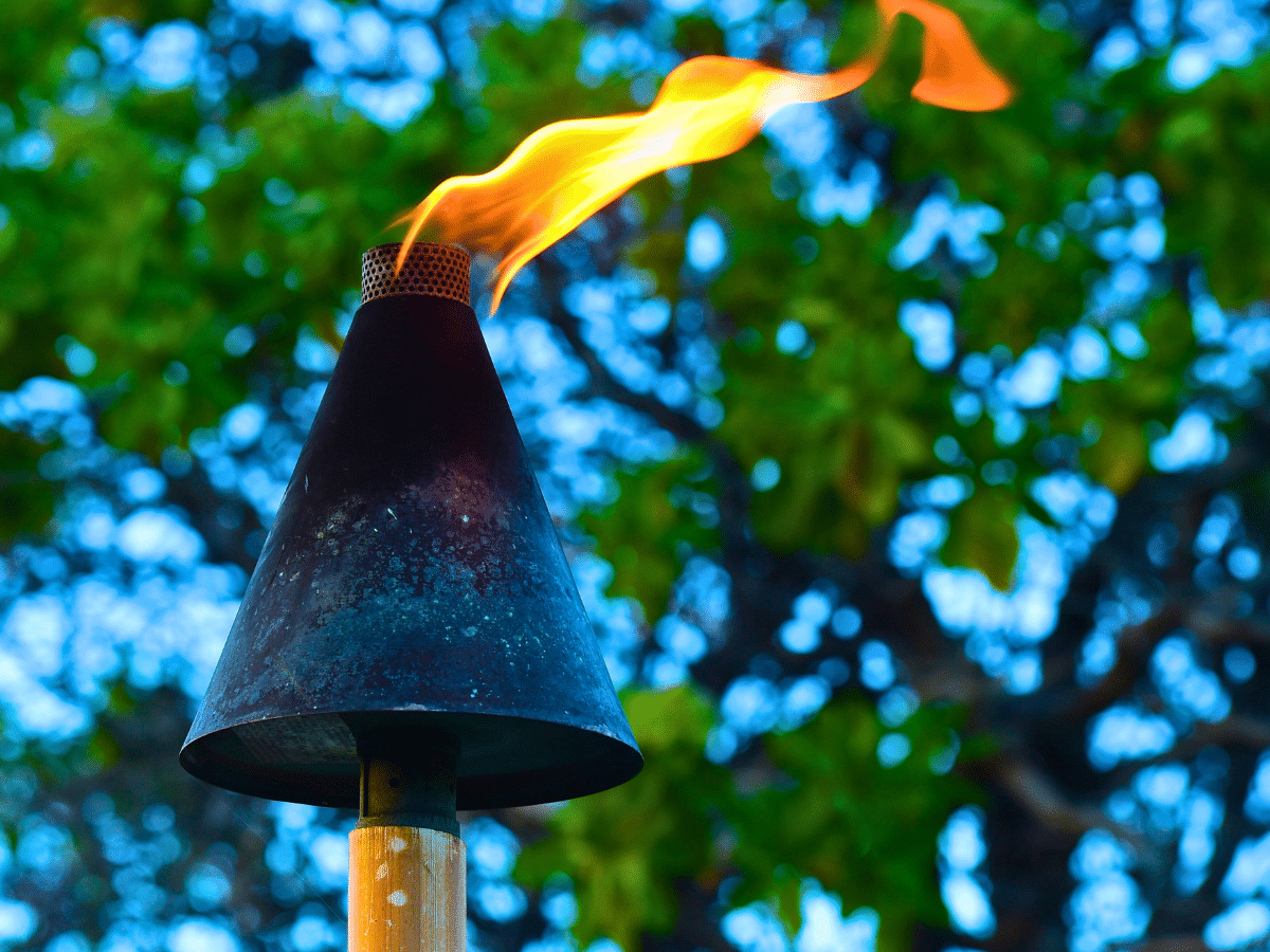 Tiki torches to spice up your backyard deck