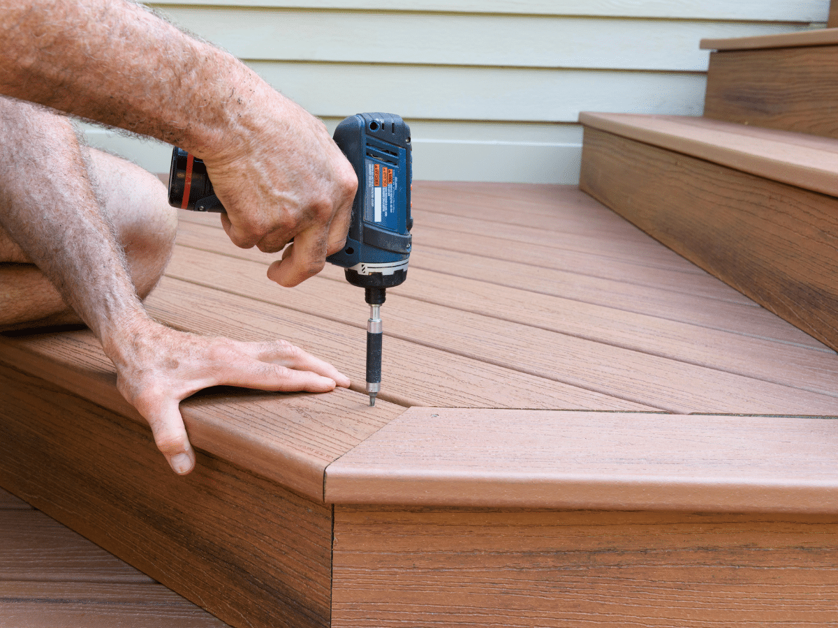 composite wood for a deck railing