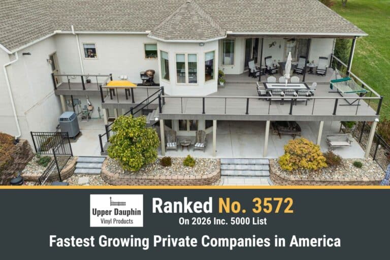Graphic announcing Upper Dauphin Vinyl Product's Inclusion on the 2026 Inc. 5000 list of fastest growing companies in the United States