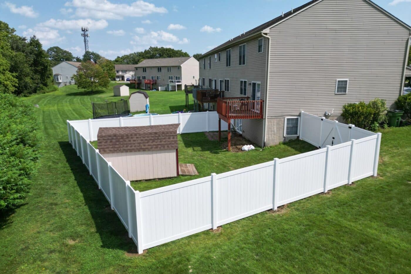 Home fencing project completed by Upper Dauphin Vinyl Products
