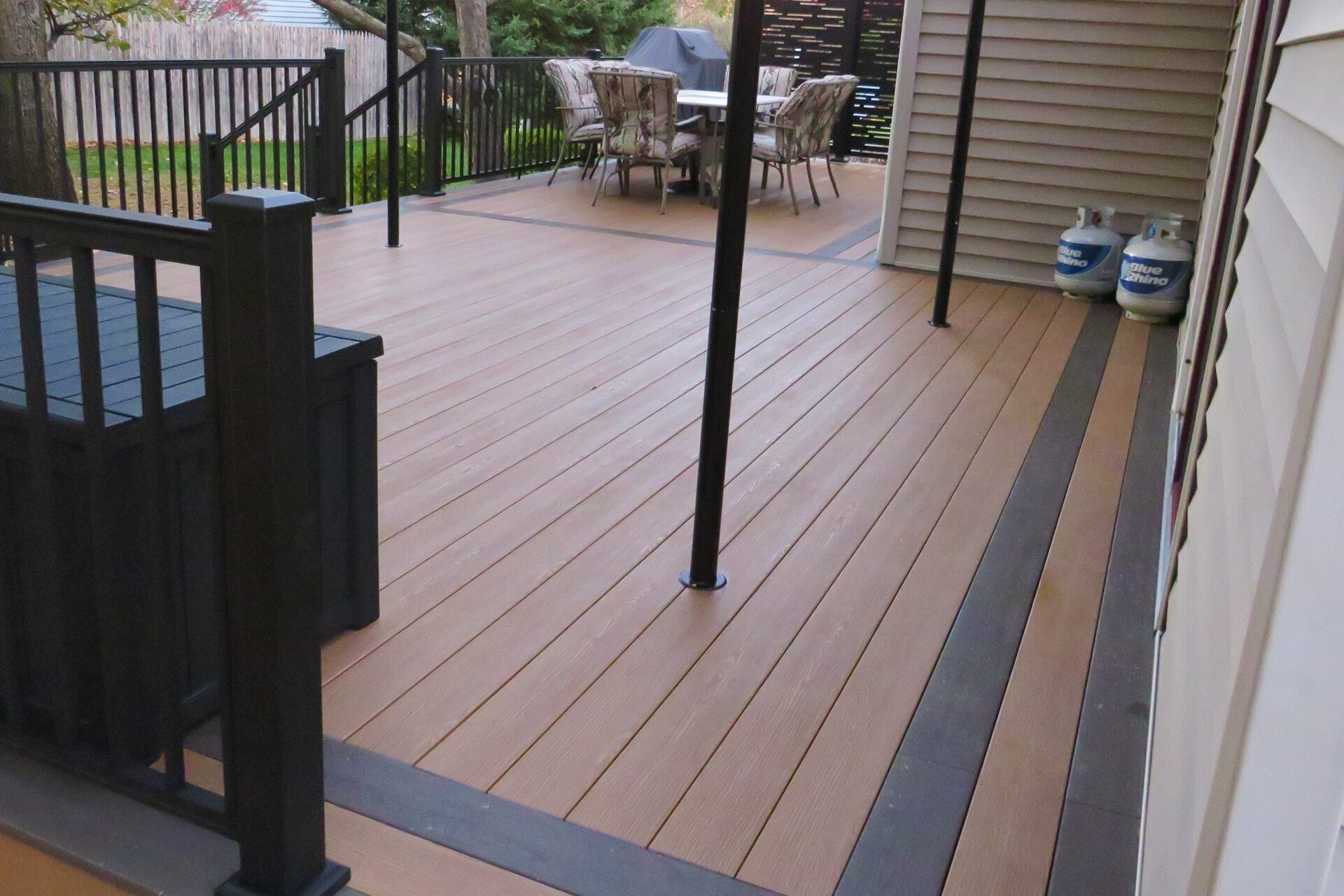 brown and dark gray deck colors