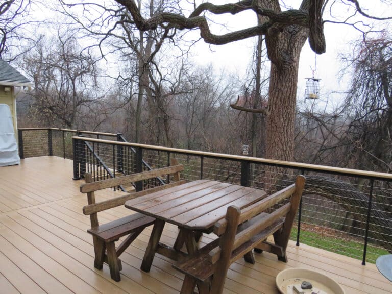 chair and tables setting wooden deck replacement