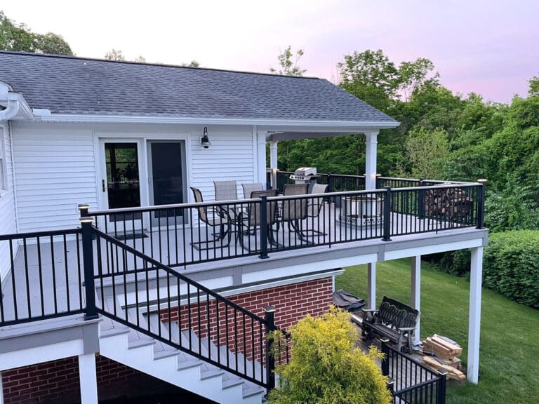 deck rebuild in Mohnton with beautiful railing