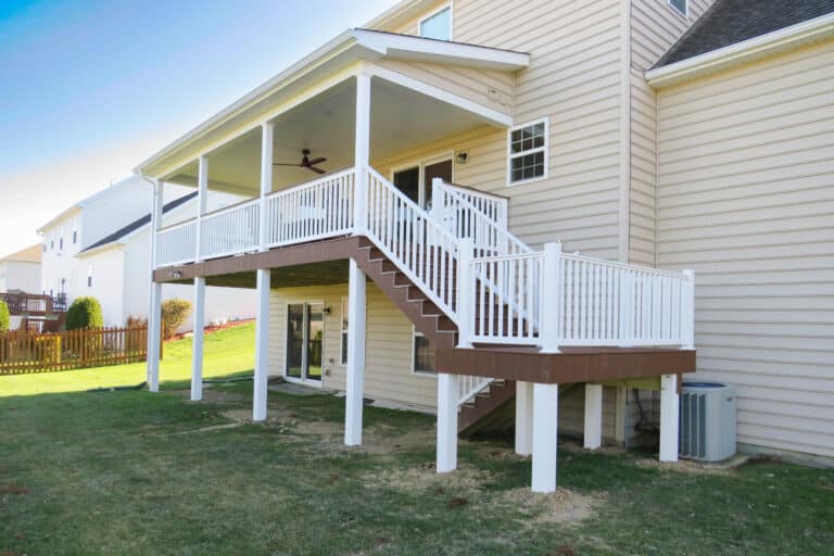 deck with steps and railing in gettysburg