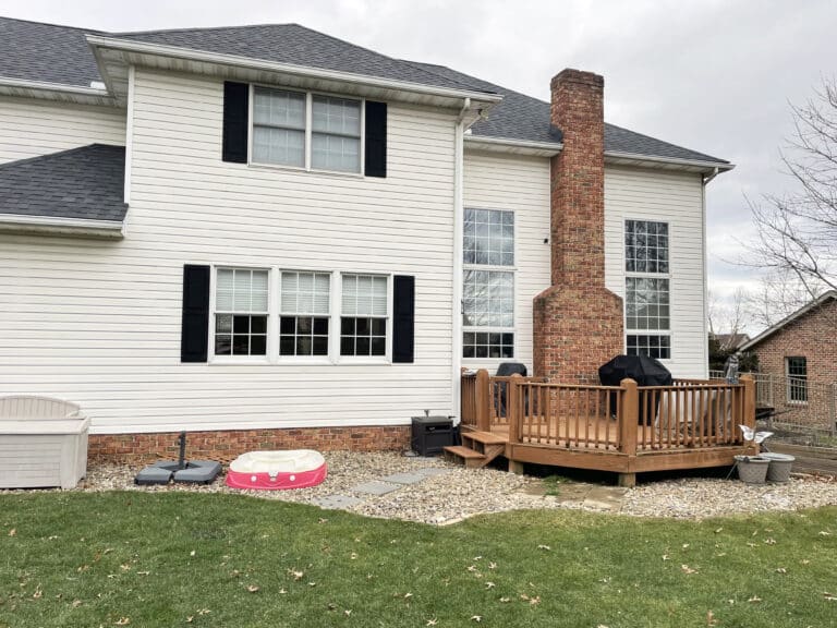 old backyard deck in Chambersburg
