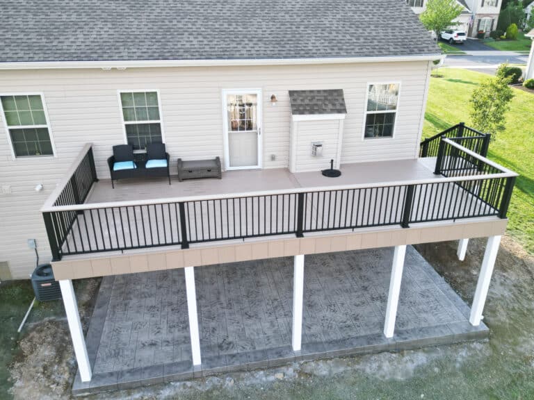 Harrisburg deck and patio with a drink rail