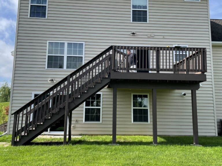 deck with roof-old wooden deck
