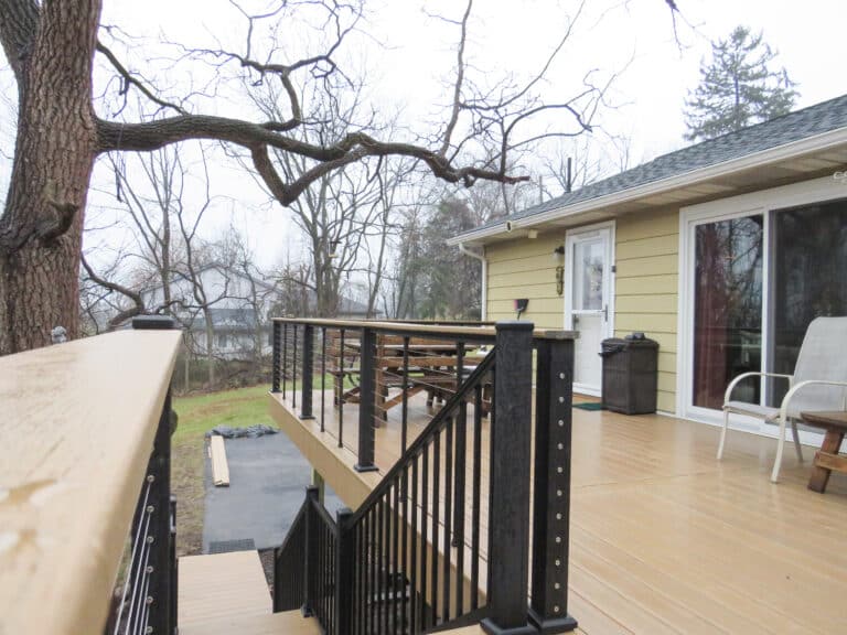 aluminum deck railing wooden deck replacement