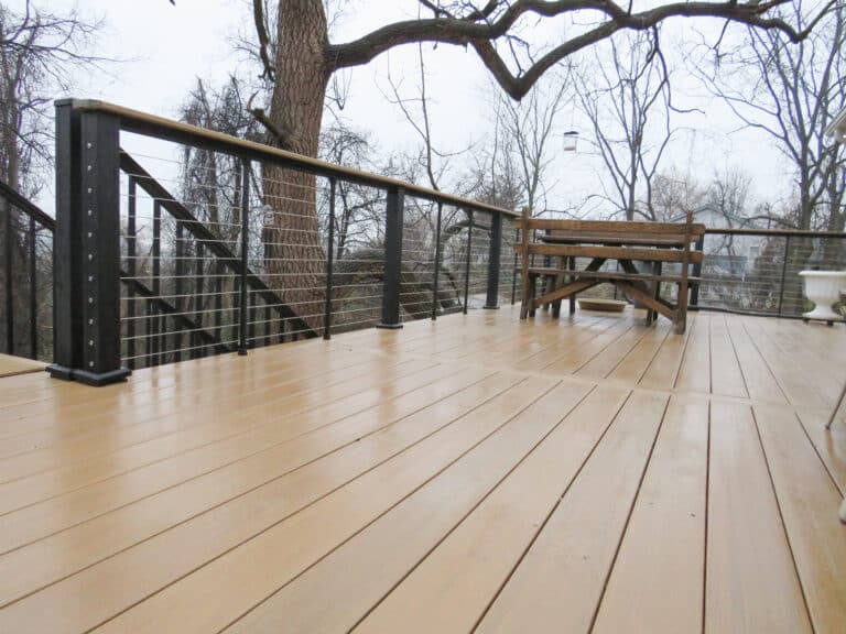 close up of decking boards wooden deck replacement
