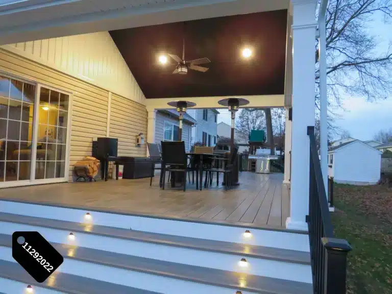 Deck Pavilion in Dover PA With Lighting