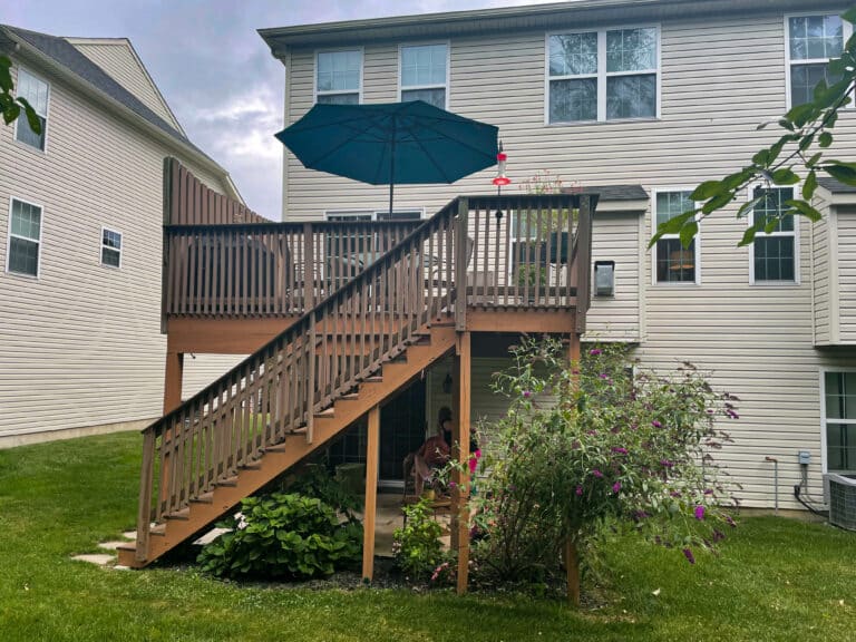 vinyl deck replacement old pressure treated deck