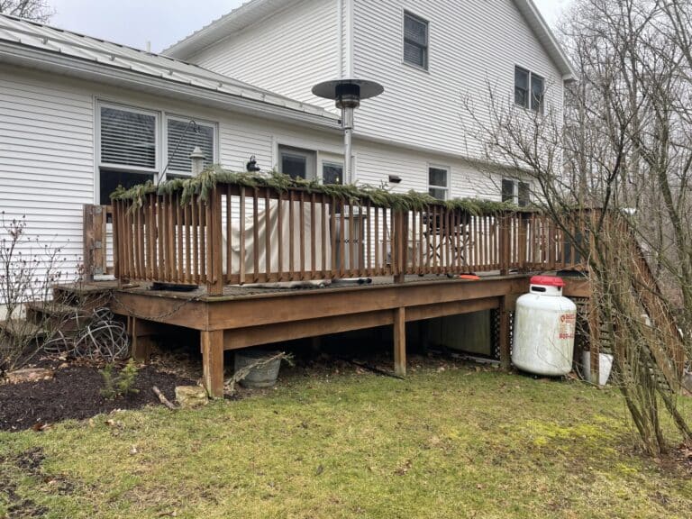 Old wooden deck danville deck replacement