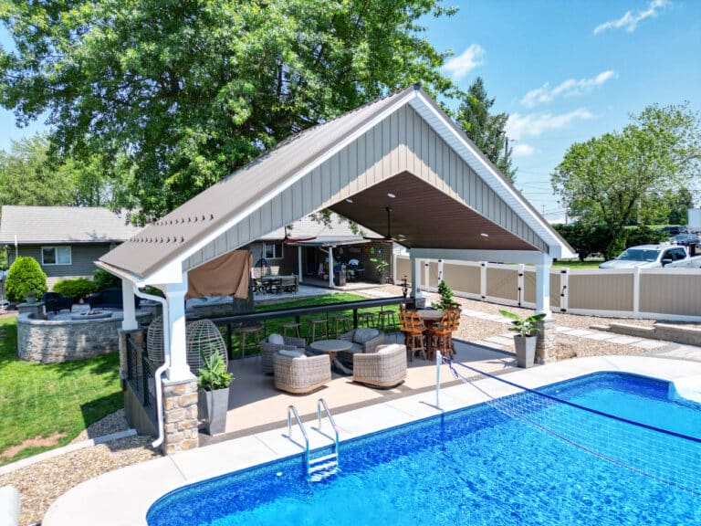 outdoor pool pavilion