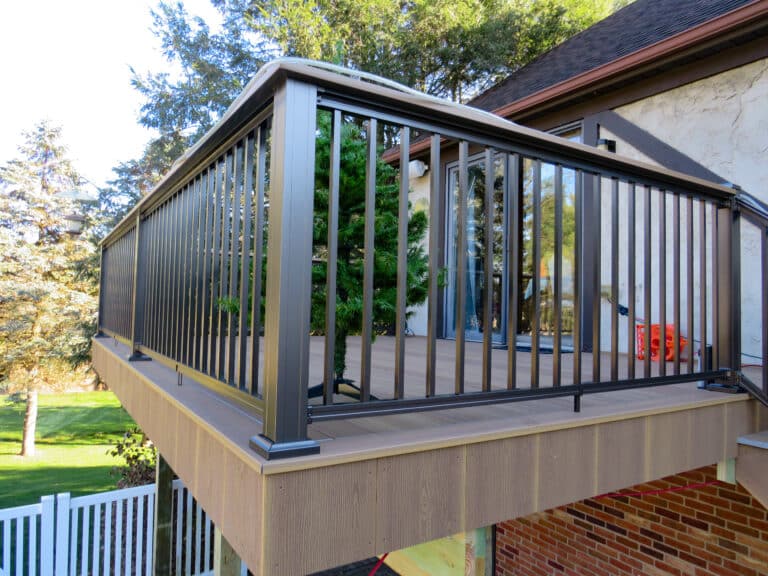 keylink chesapeake railing on a sinking deck replacement