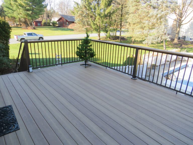 clubhouse vinyl sinking deck replacement on a new deck