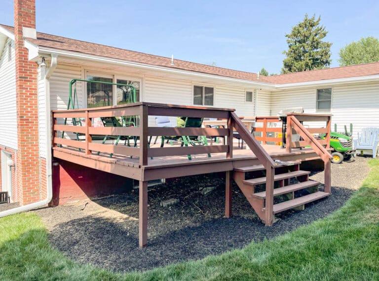 20 X 20 wooden deck