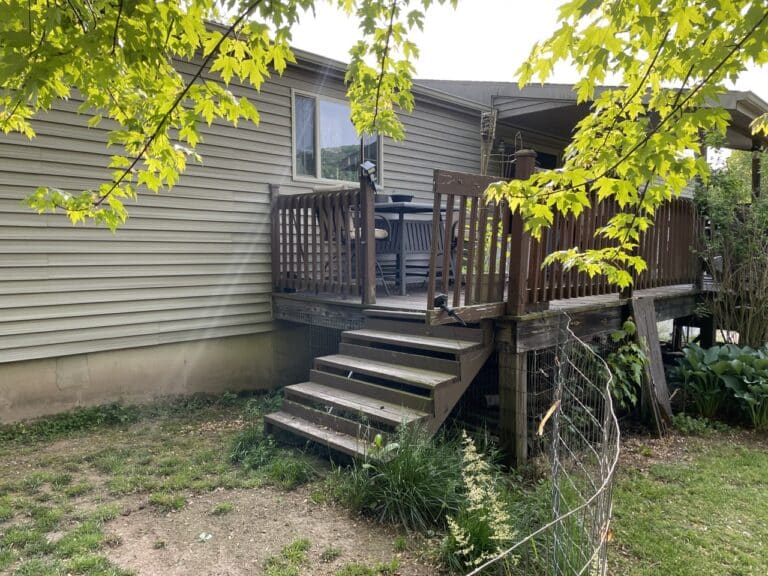 old wooden deck stairs in lykens pa