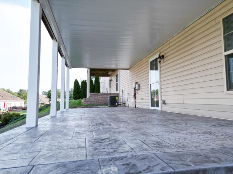 stamped concrete deck and patio in harrisburg