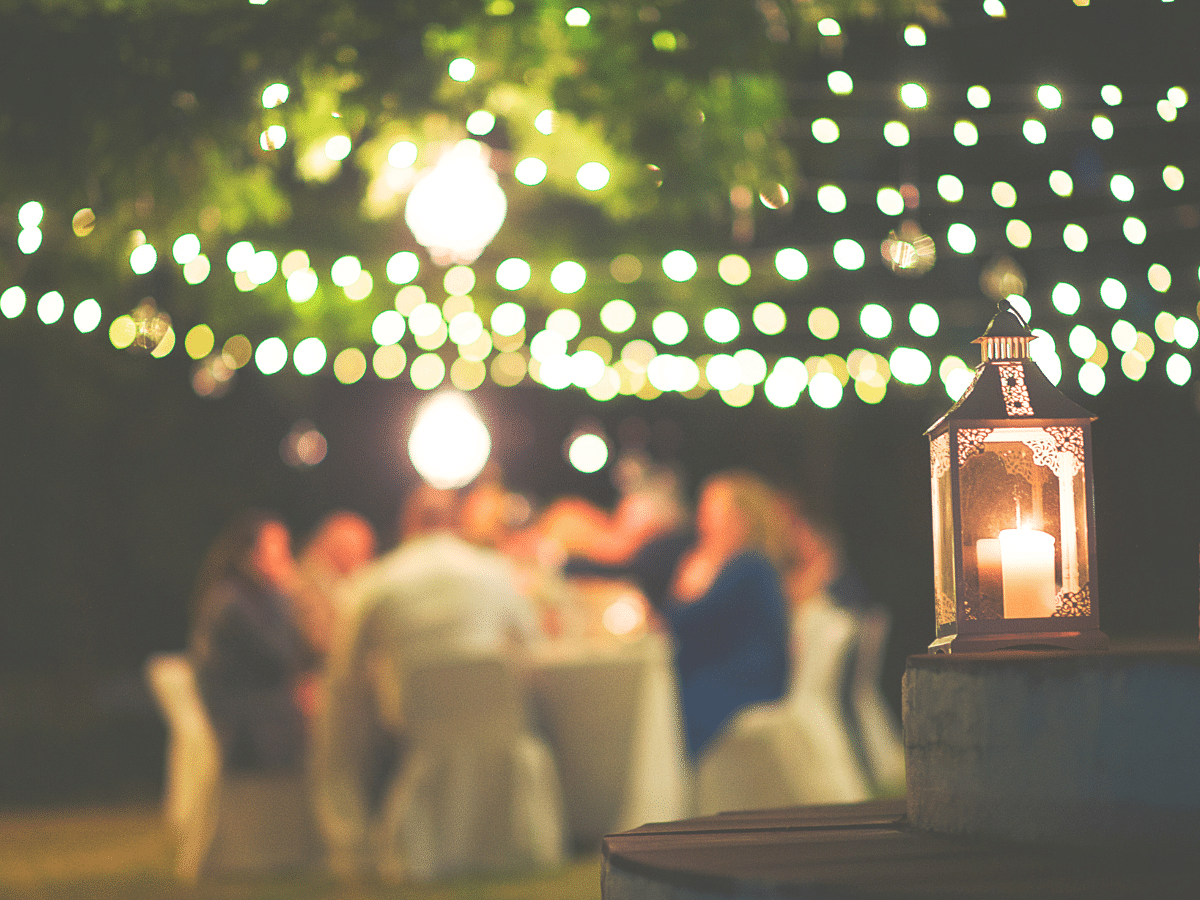 string lights to light up your backyard deck