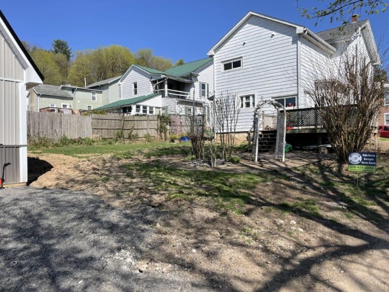 view of the backyard in catawissa pa before new backyard renovation
