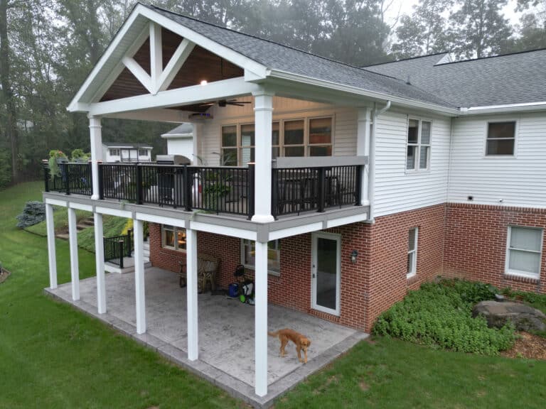 vinyl deck rebuild in Mohnton with a pavilion