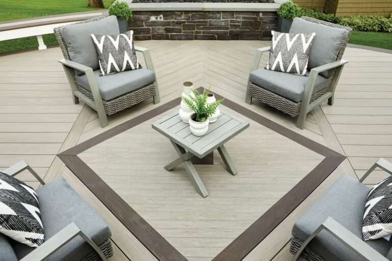 Vinyl deck with seats and a little table in Lebanon PA
